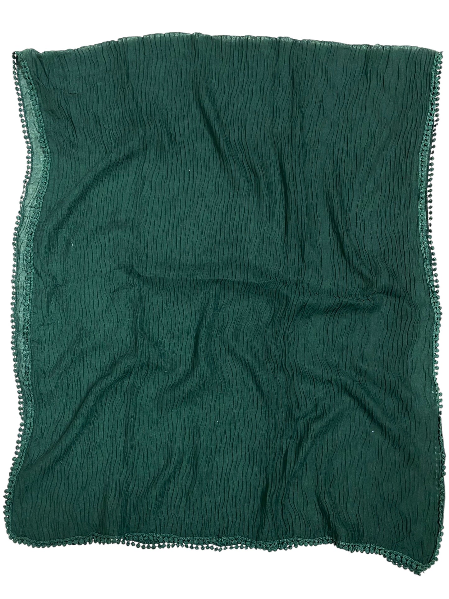 Pleated Laced Hijab - Timber