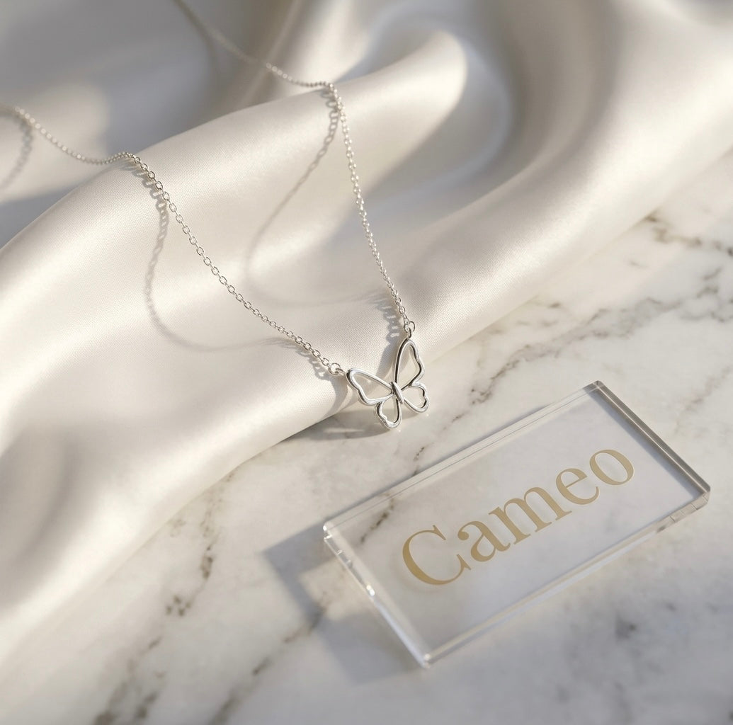 Silver Butterfly - Necklace