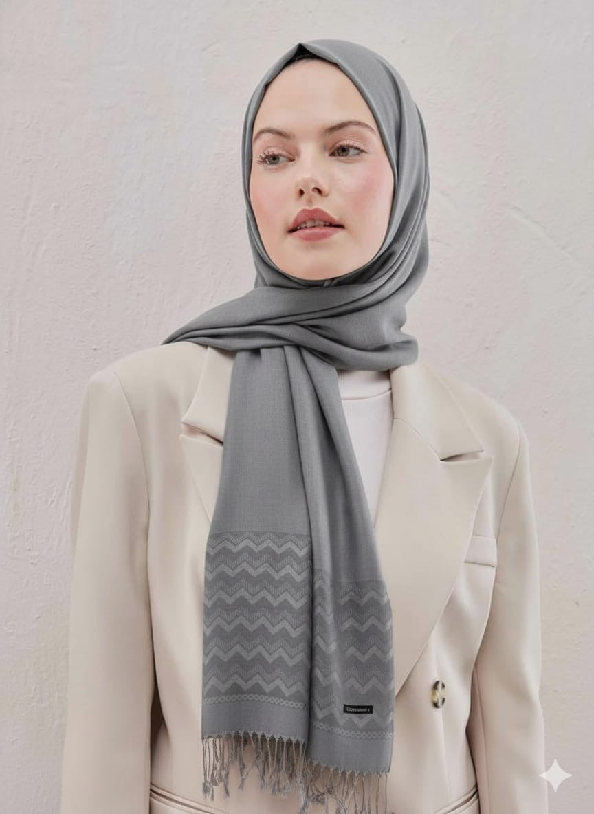 Printed Pashmina Hijab - Cameo Hijabwears