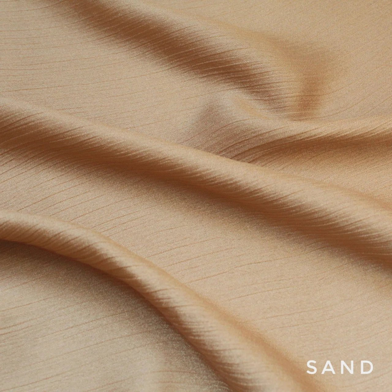 CRINKLE SILK Hijab - SAND - Cameo
