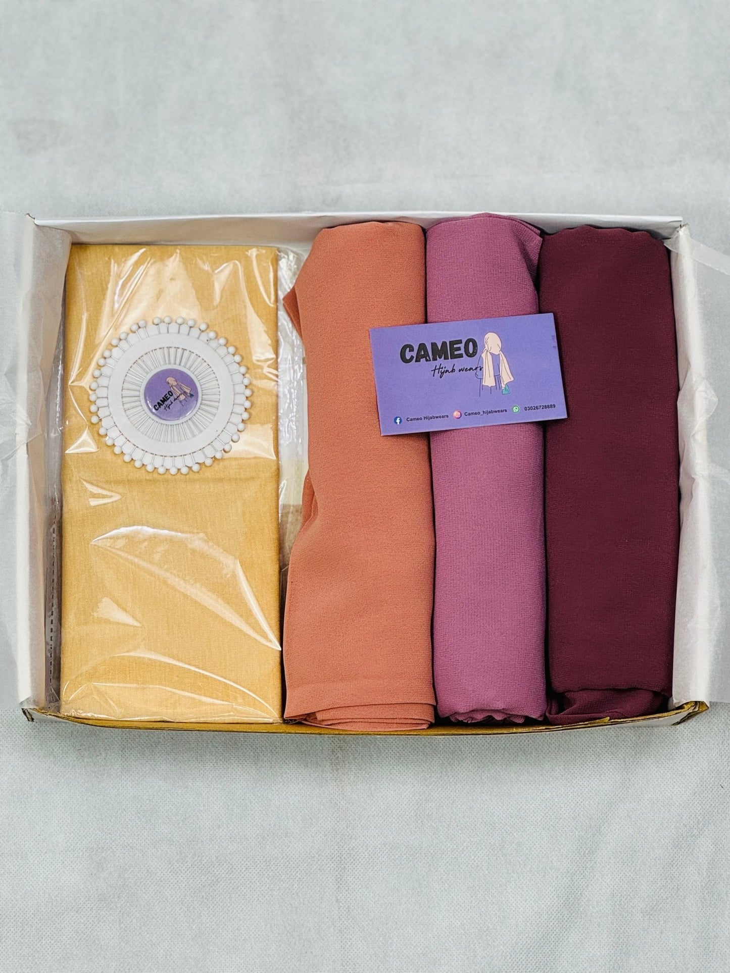 Hijab bundle with Free Pins - Cameo