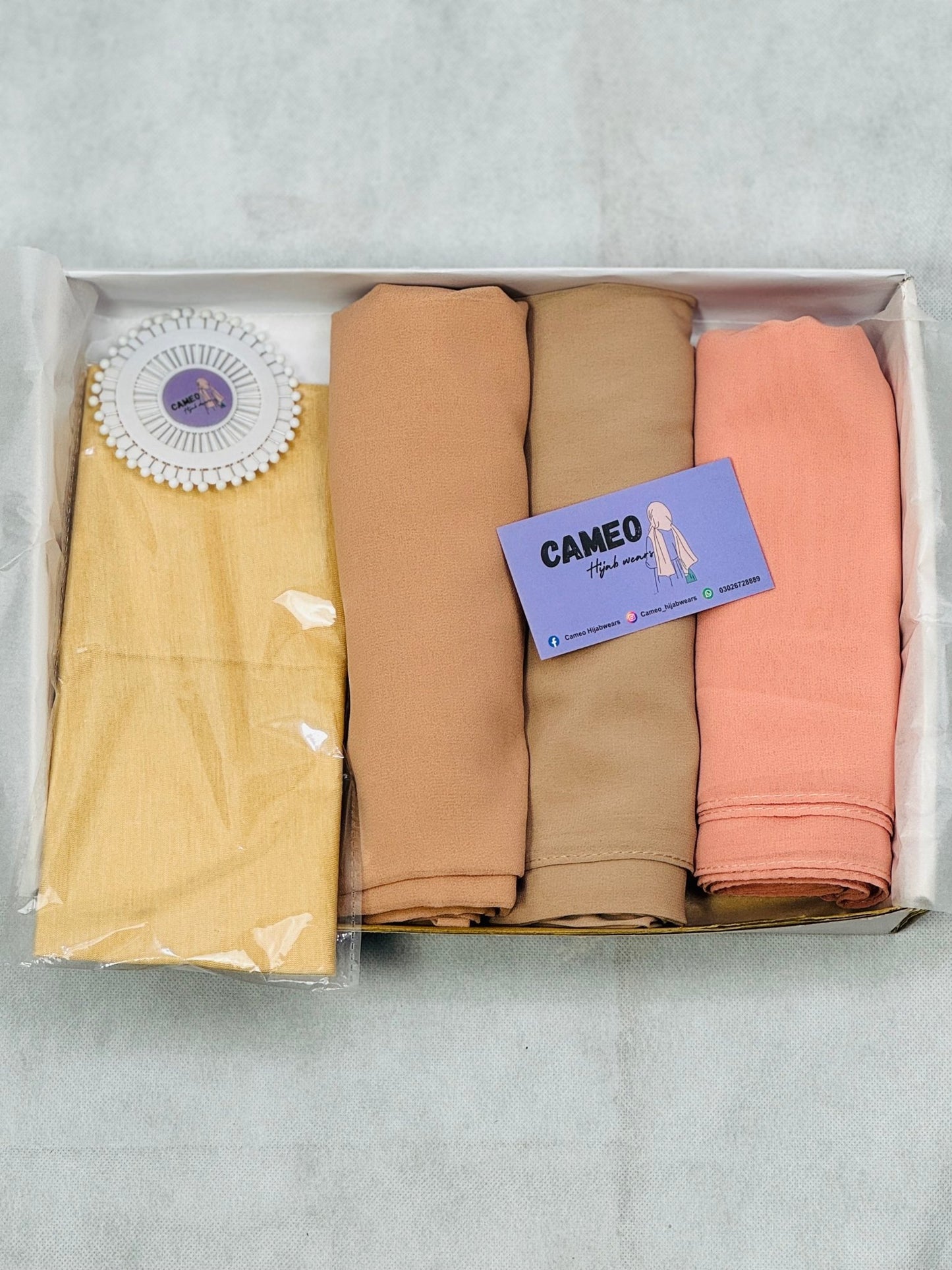 Hijab bundle with Free Pins - Cameo
