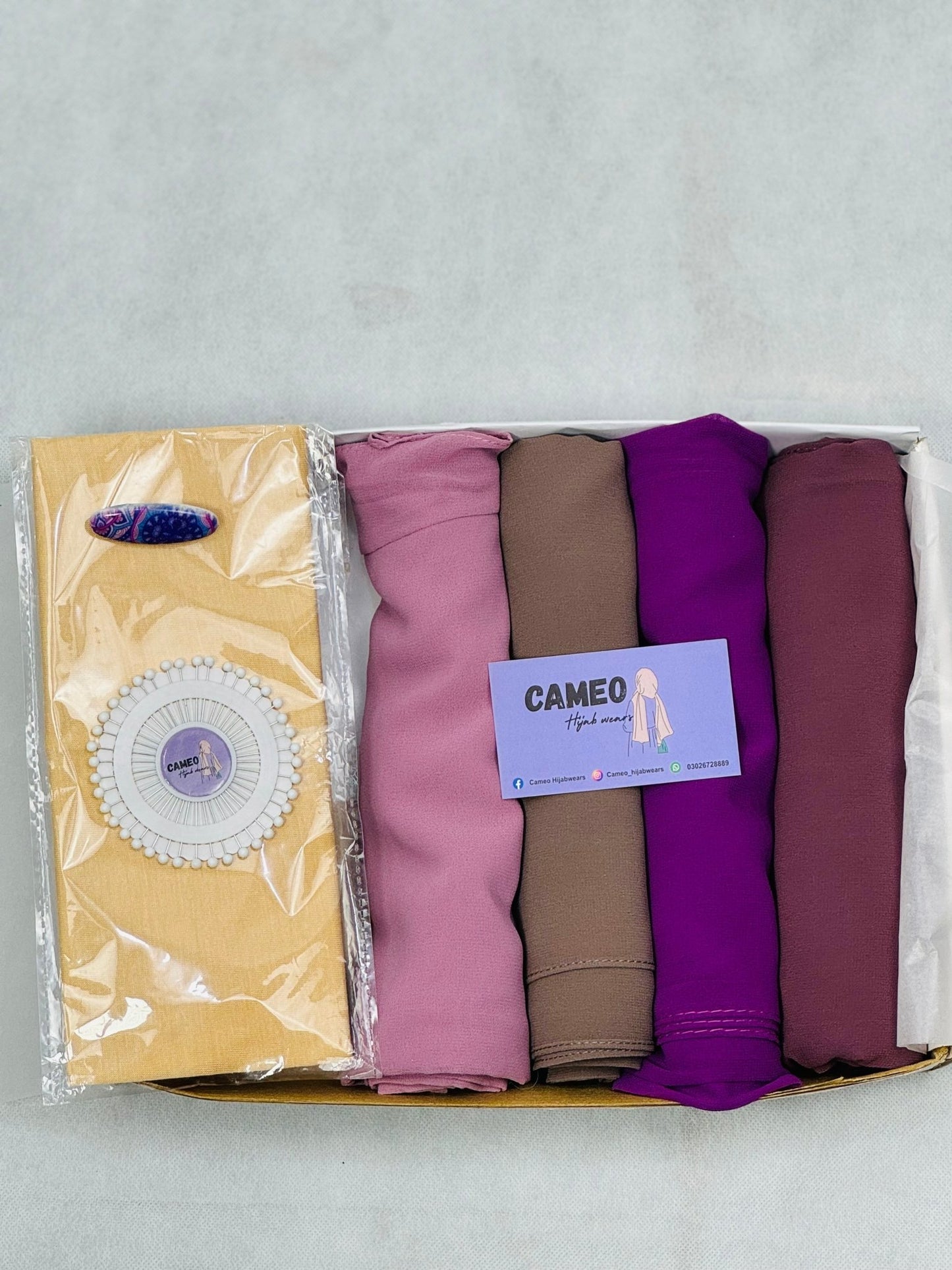 Hijab bundle with Free Pins - Cameo