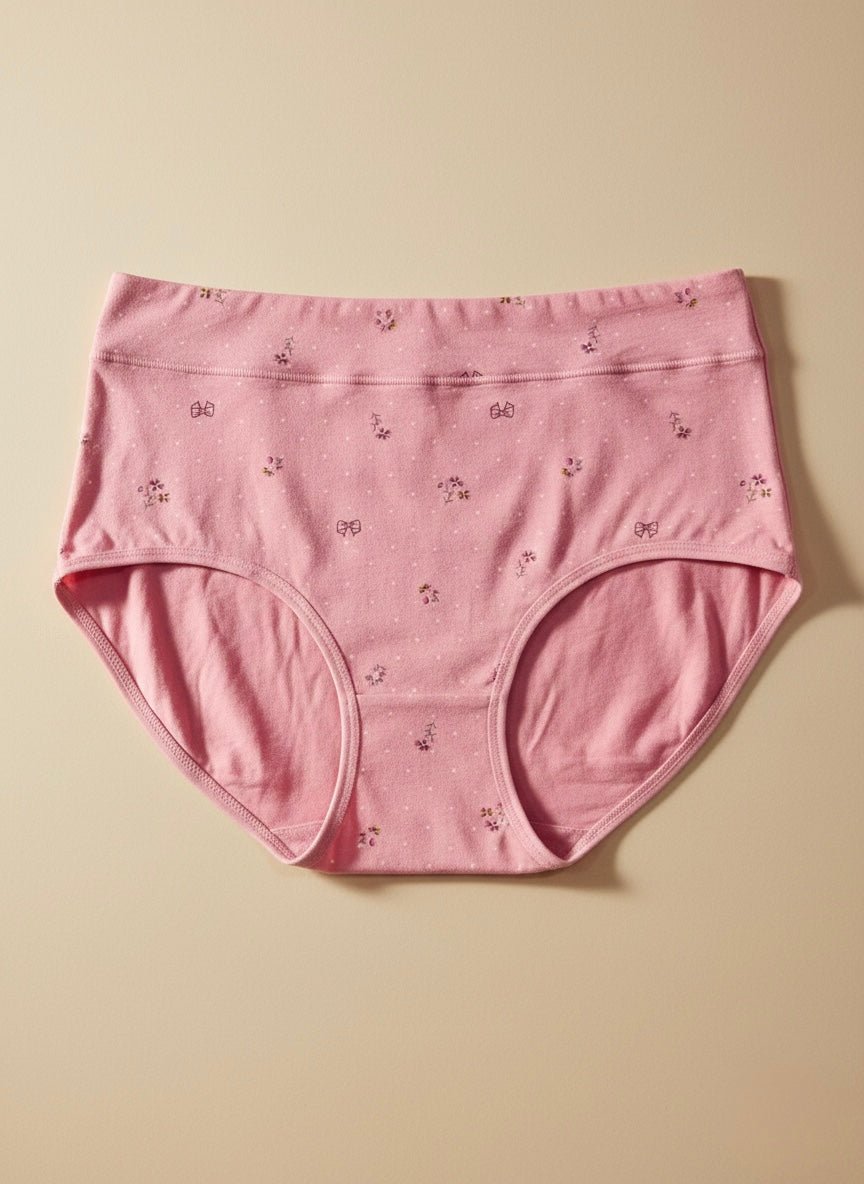 Imported Cotton Floral Panty - Free Size - Cameo