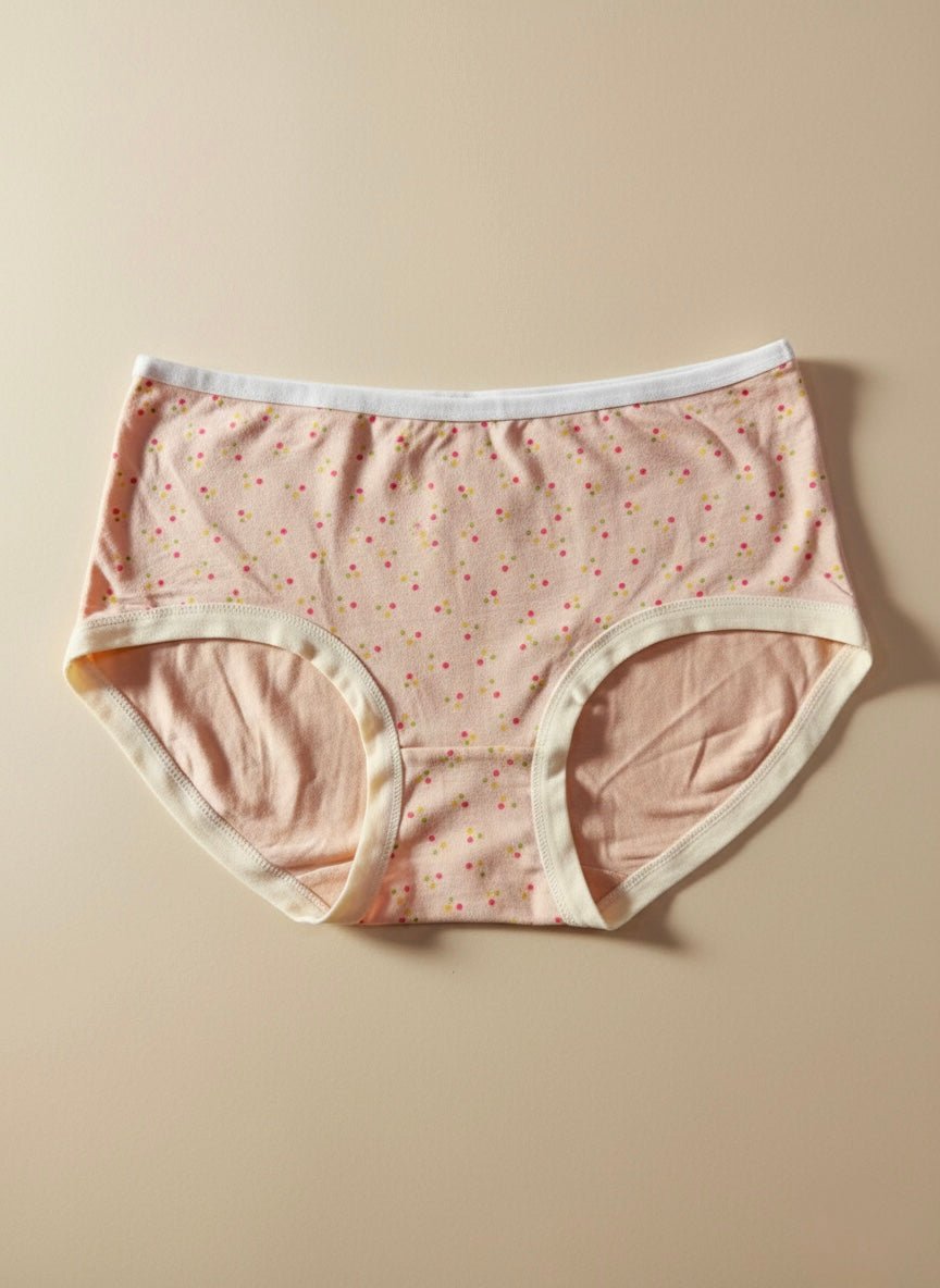 Imported Cotton Polka Panty - Free Size - Cameo