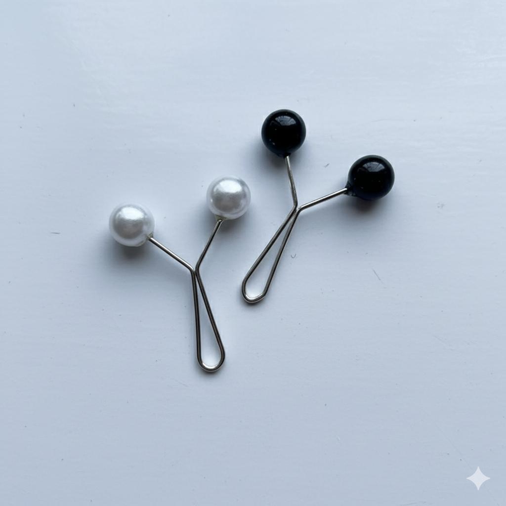 Pack of 2 Pearl Pins - Cameo