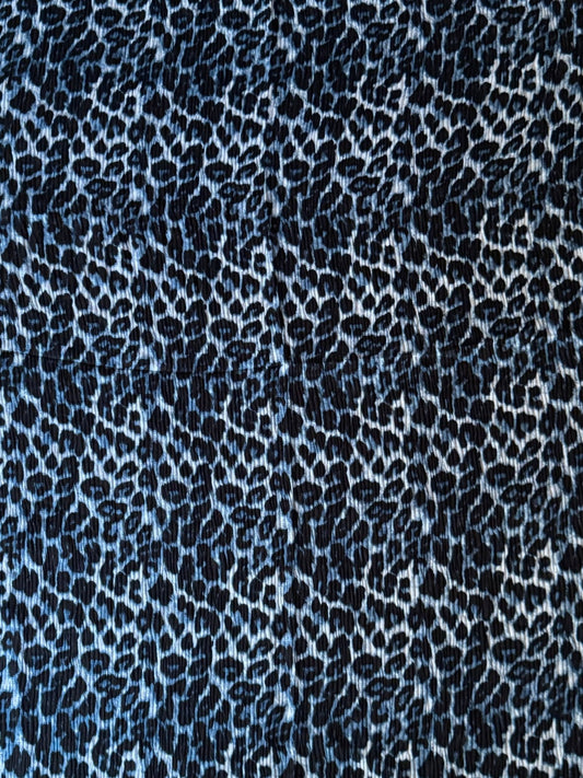Pleated Lawn Hijab – Soft Summer Viscose | Leopard Print - Cameo