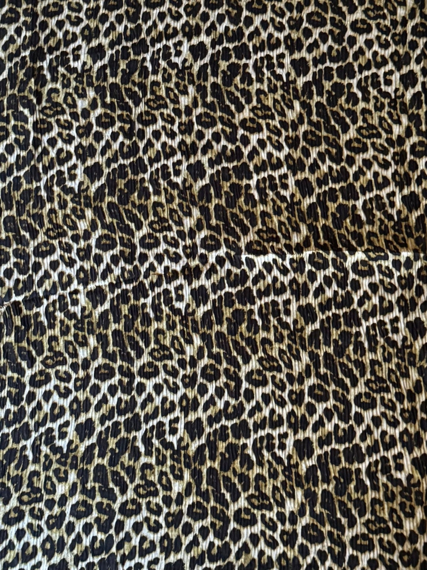 Pleated Lawn Hijab – Soft Summer Viscose | Leopard Print - Cameo