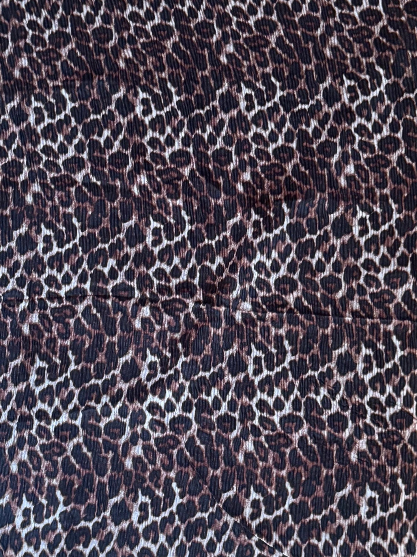 Pleated Lawn Hijab – Soft Summer Viscose | Leopard Print - Cameo