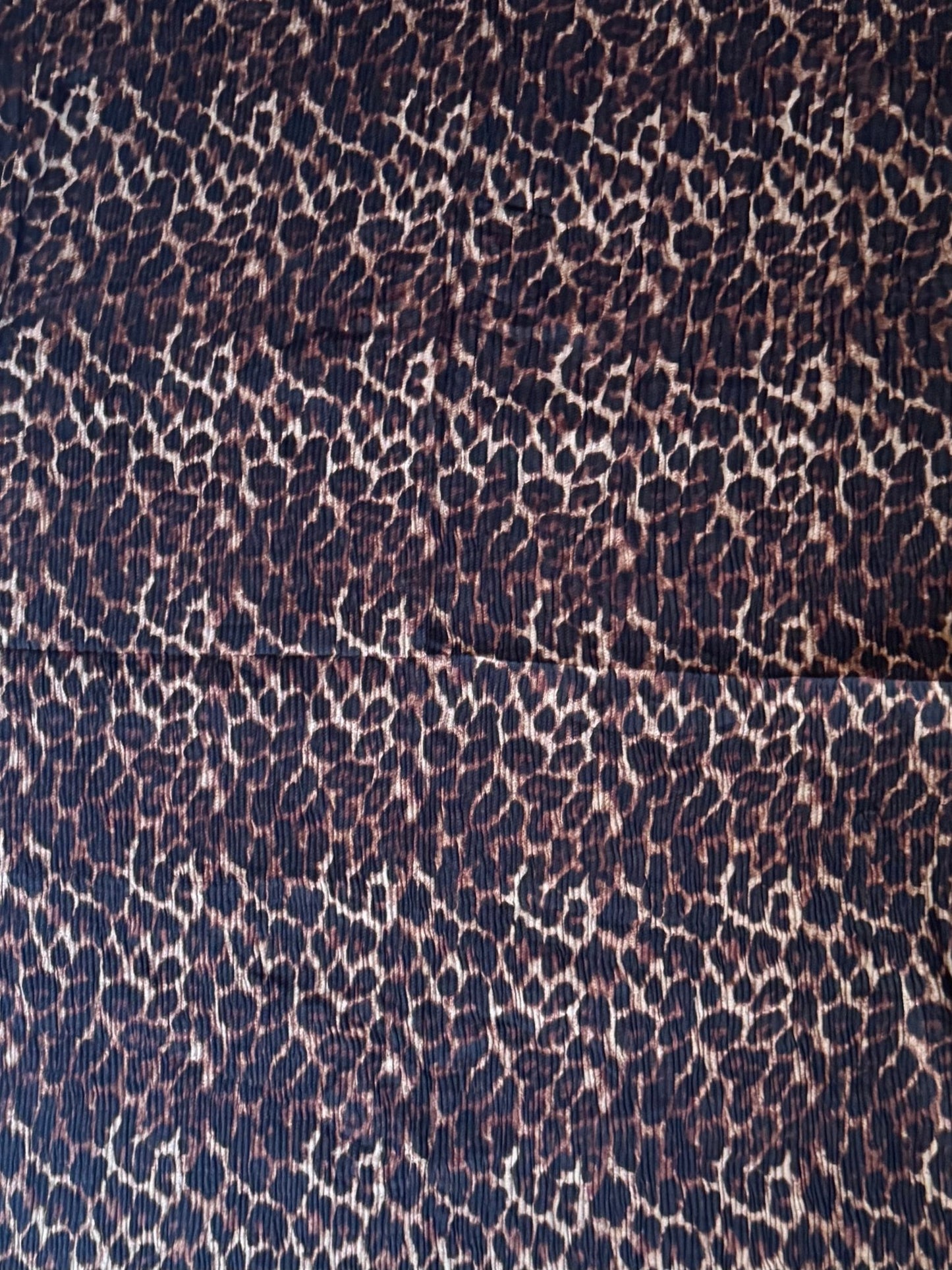 Pleated Lawn Hijab – Soft Summer Viscose | Leopard Print - Cameo