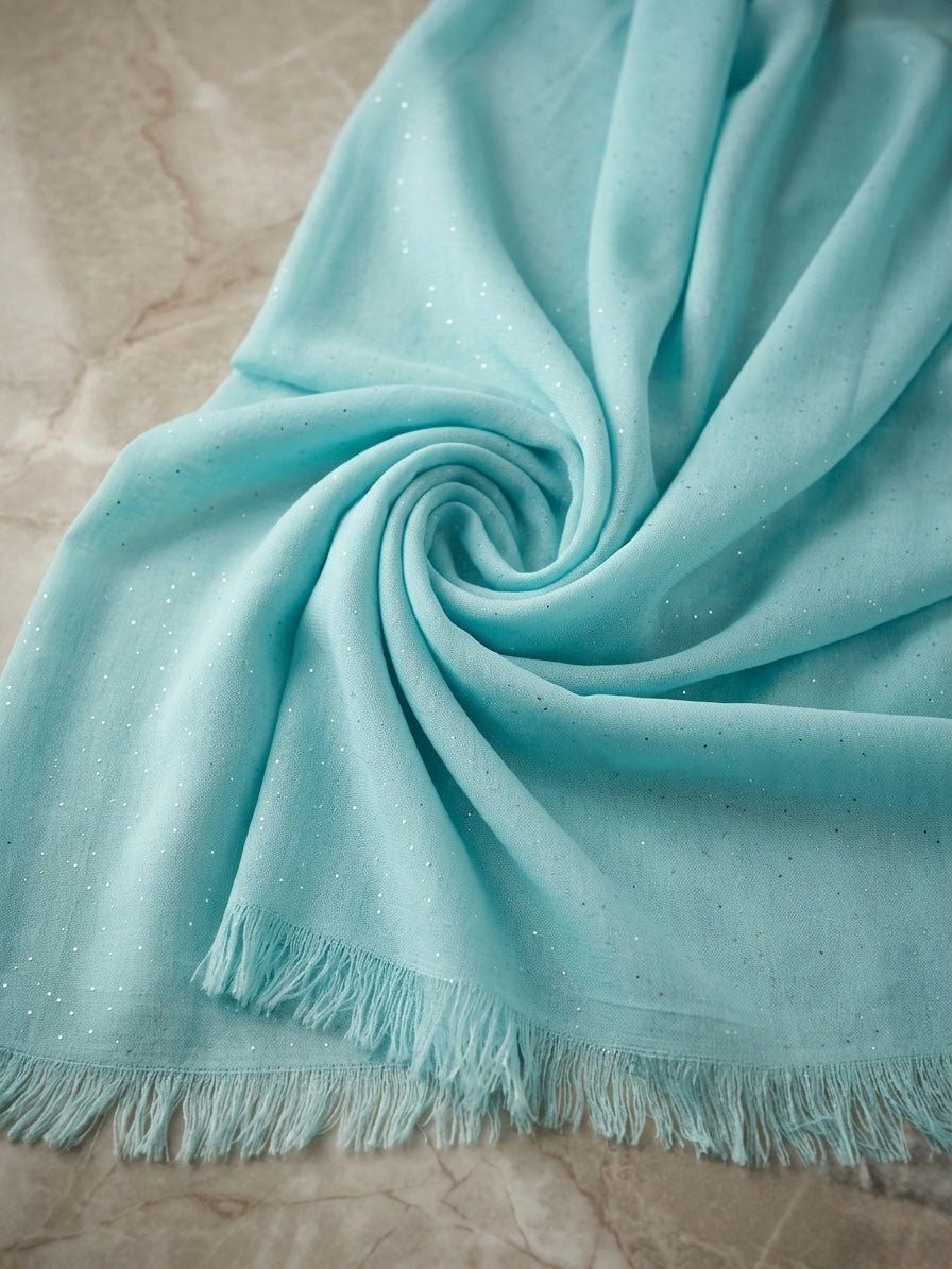 Premium Glittered Lawn Hijab - Cameo
