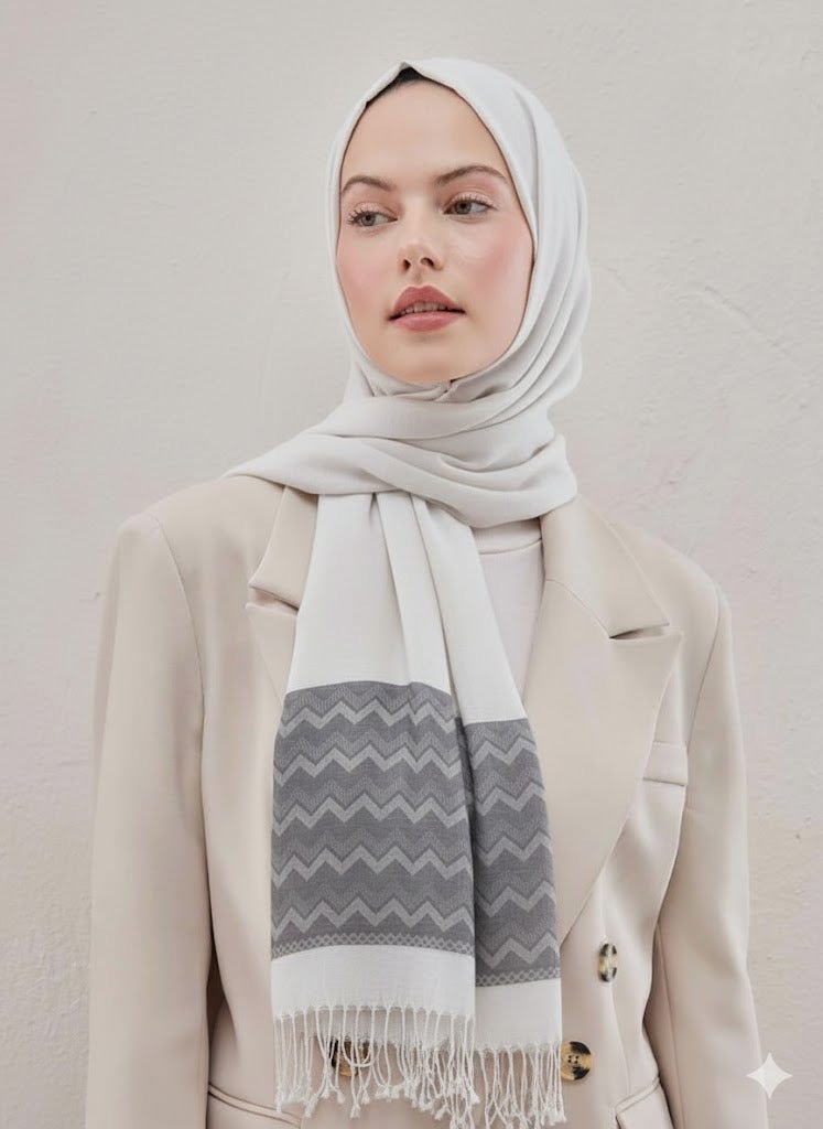 Printed Pashmina Hijab - Cameo
