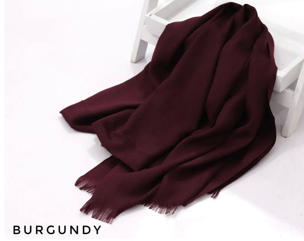 Turkish Lawn Hijab Burgundy - Cameo