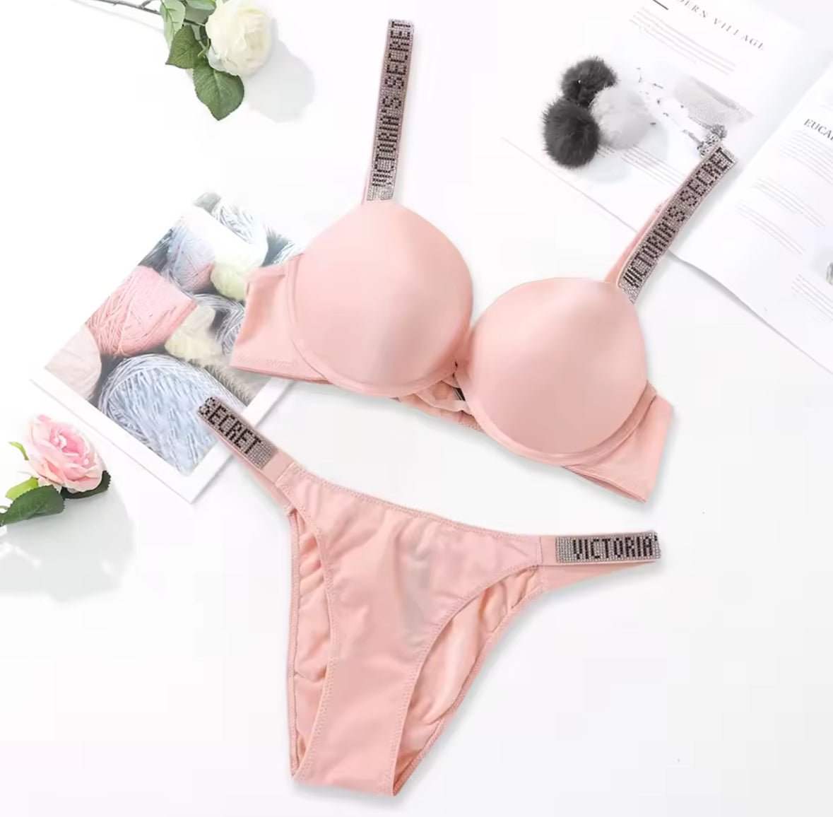 Victoria Secret Push Up Bra Set - Cameo