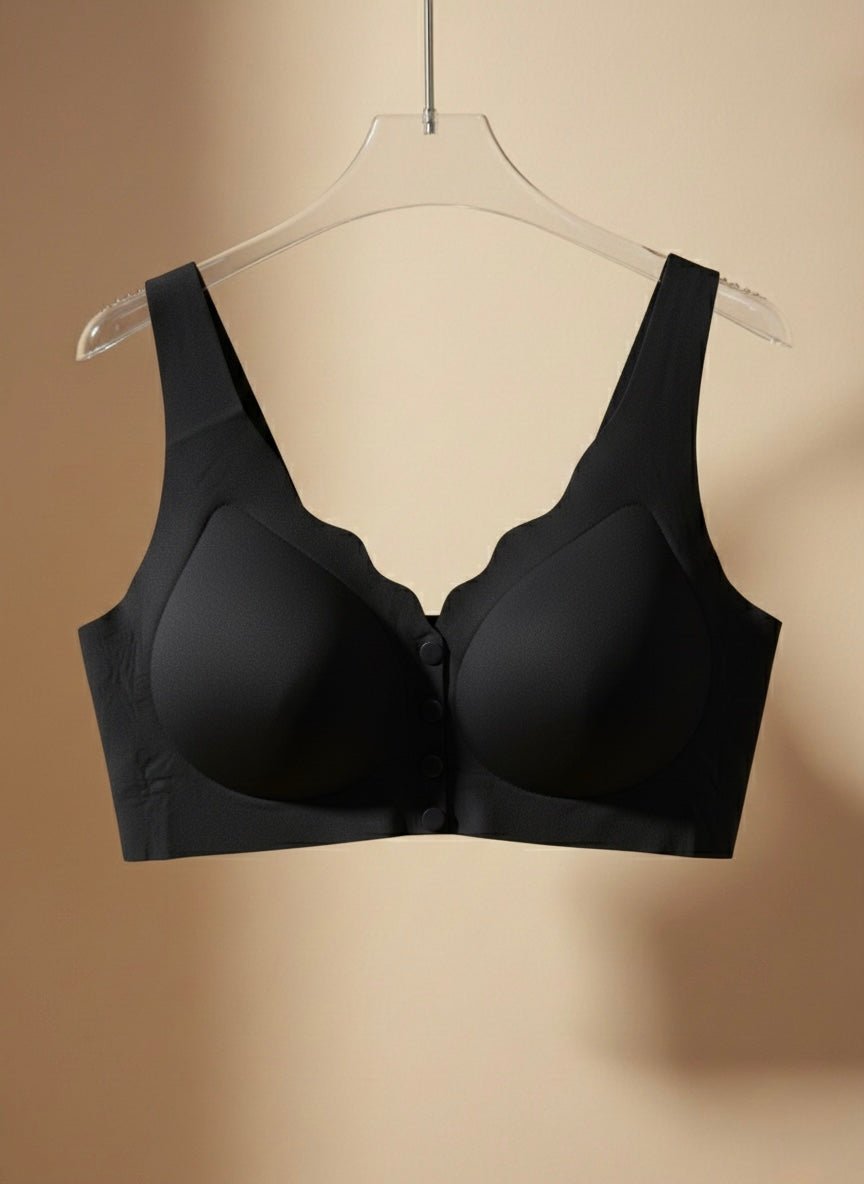 Wireless Seamless Vest Style Front Open Bra – light Padded - Cameo