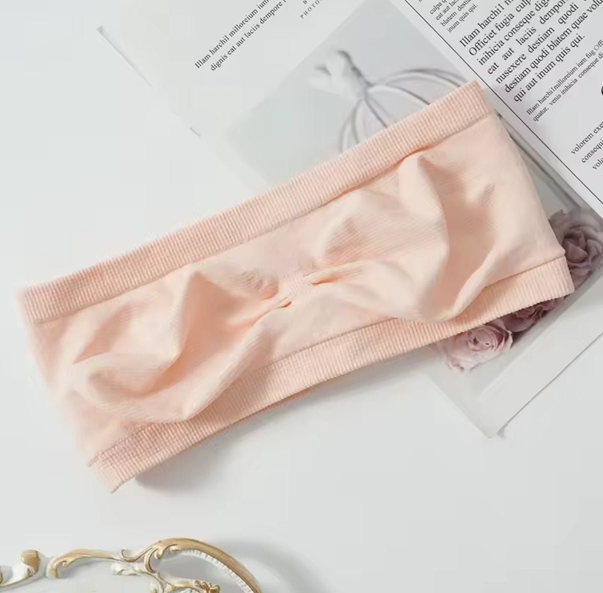 Women’s Strapless Crop Top | Invisible Soft Comfort Bra - Cameo