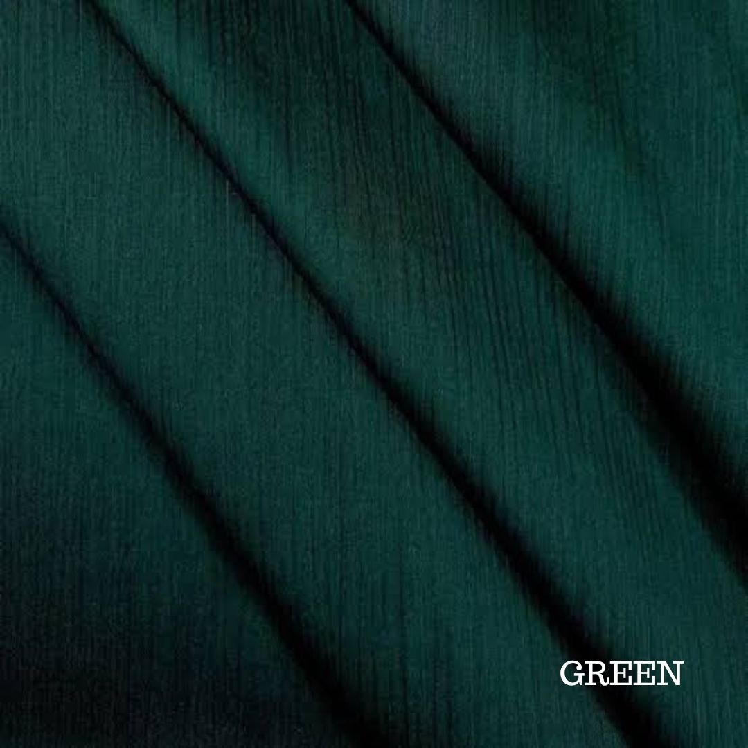 Crinkle Silk Green - Cameo