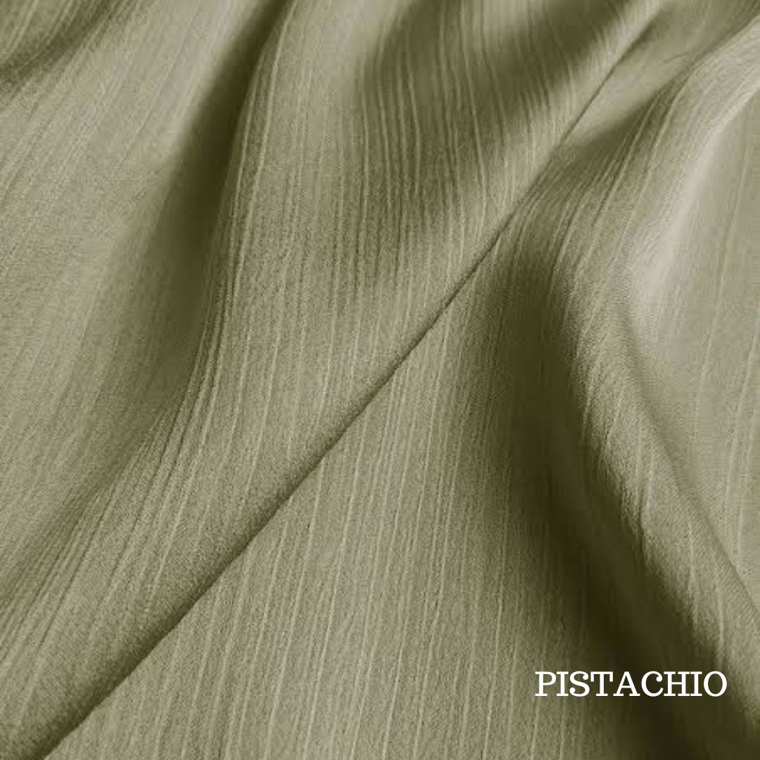 Crinkle Silk Pistachio - Cameo