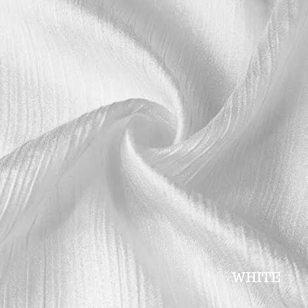 Crinkle Silk White - Cameo