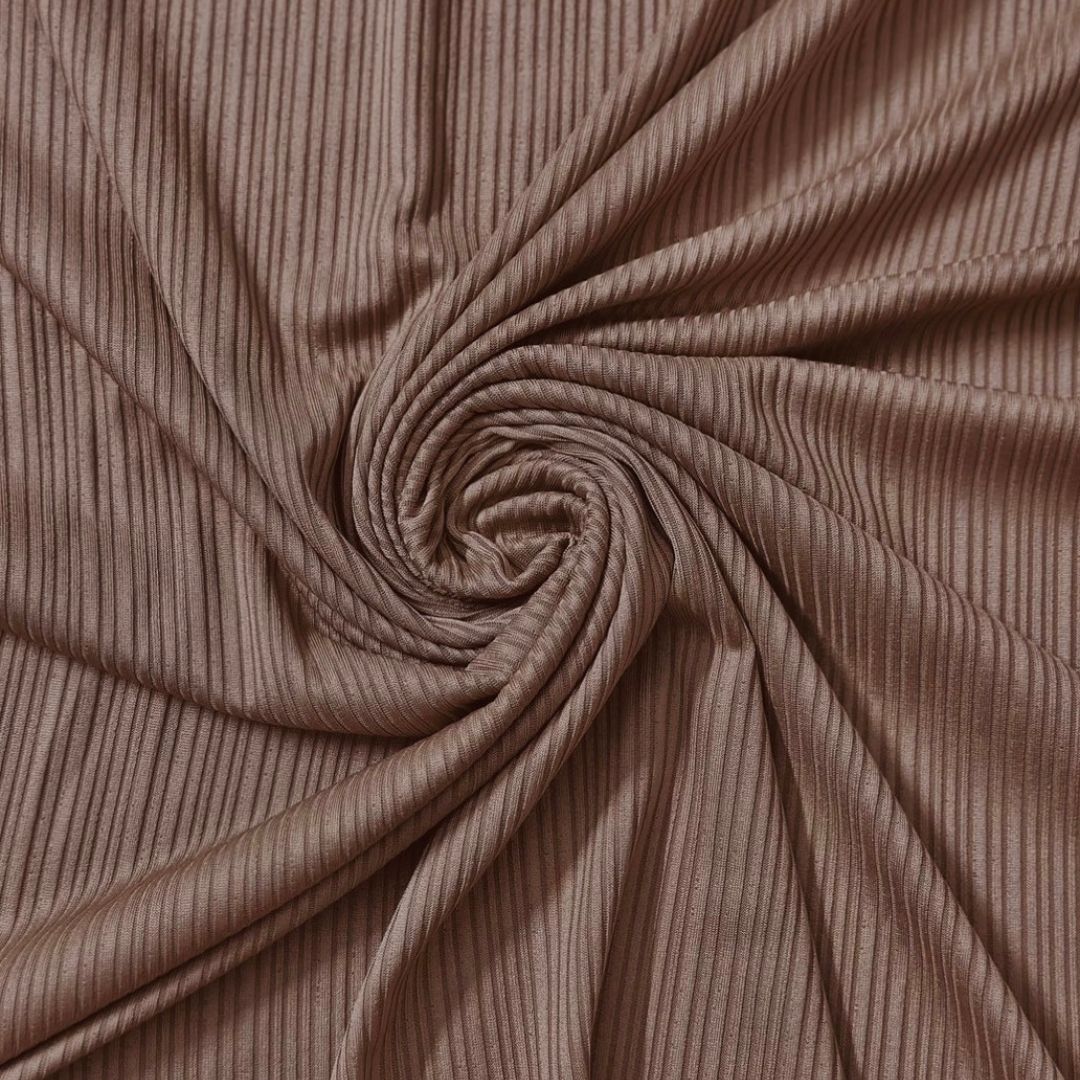 Ribbed Jersey Seal Brown - Cameo
