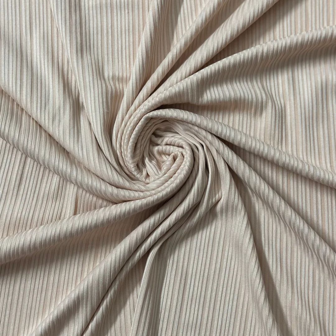 Ribbed Jersey Vanilla - Cameo