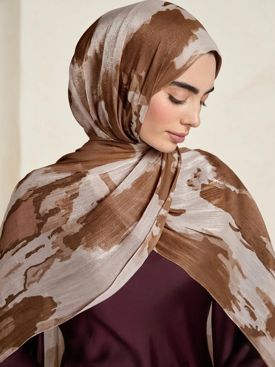 Printed Organza Silk - Soft Sheer Fancy  Hijab