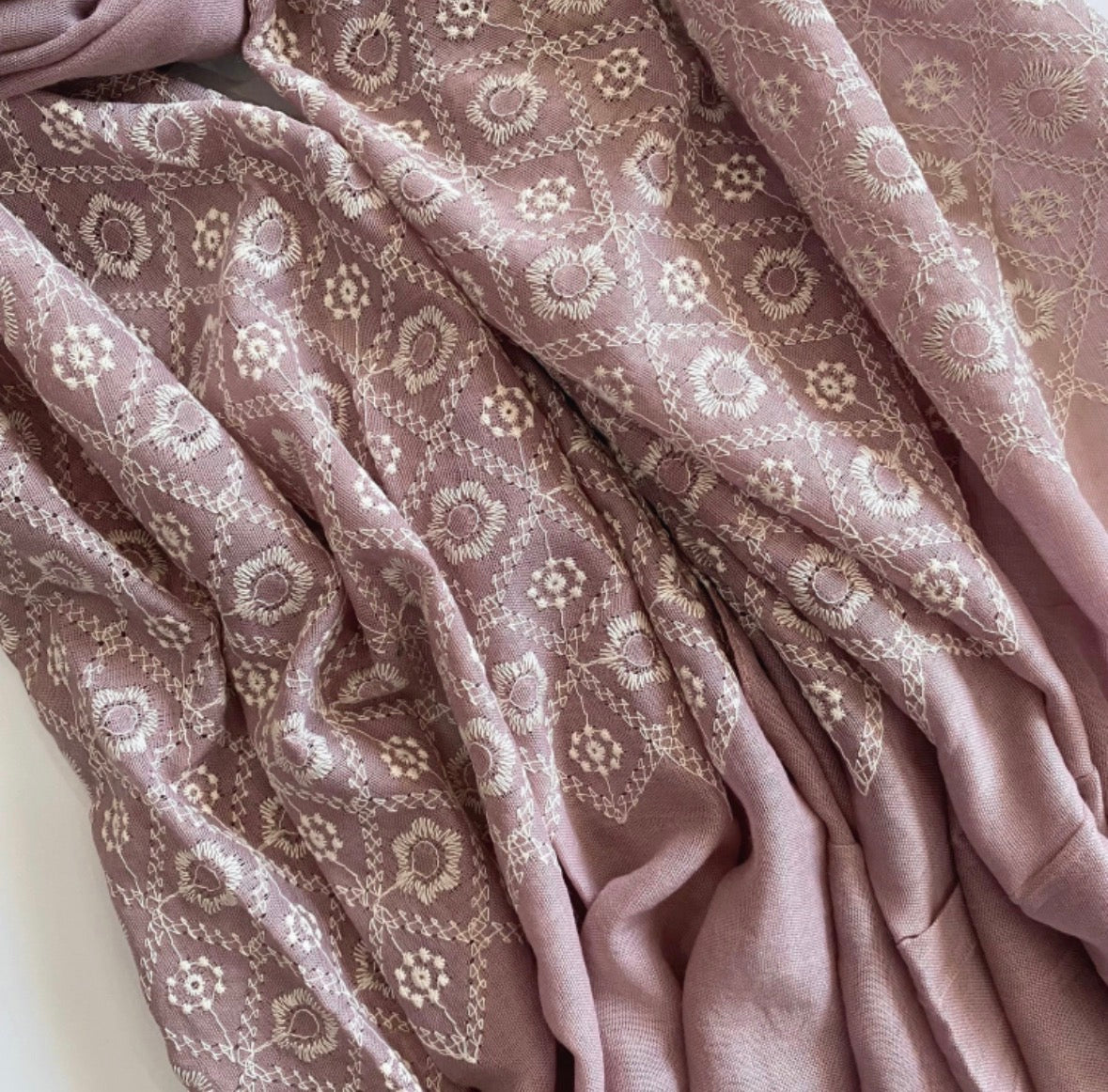 Diamond Embroidery - Mauve - Cameo Hijabwears