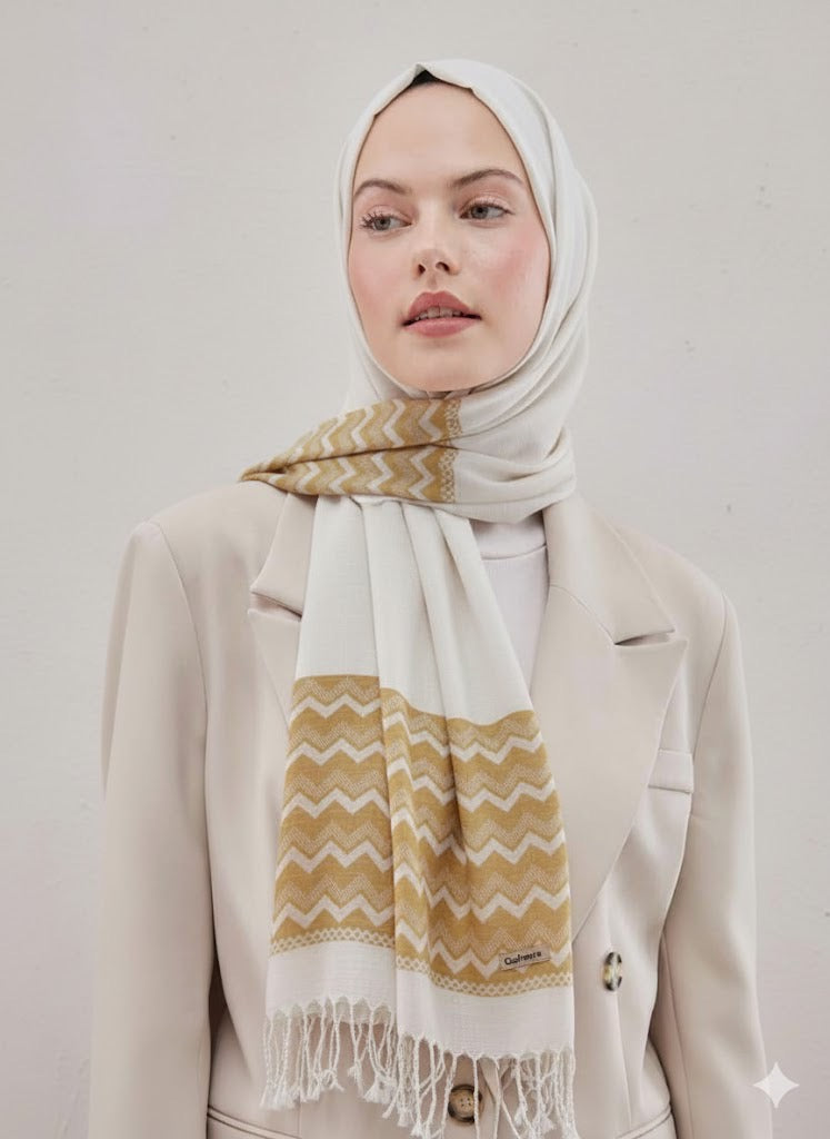 Printed Pashmina Hijab - Cameo Hijabwears