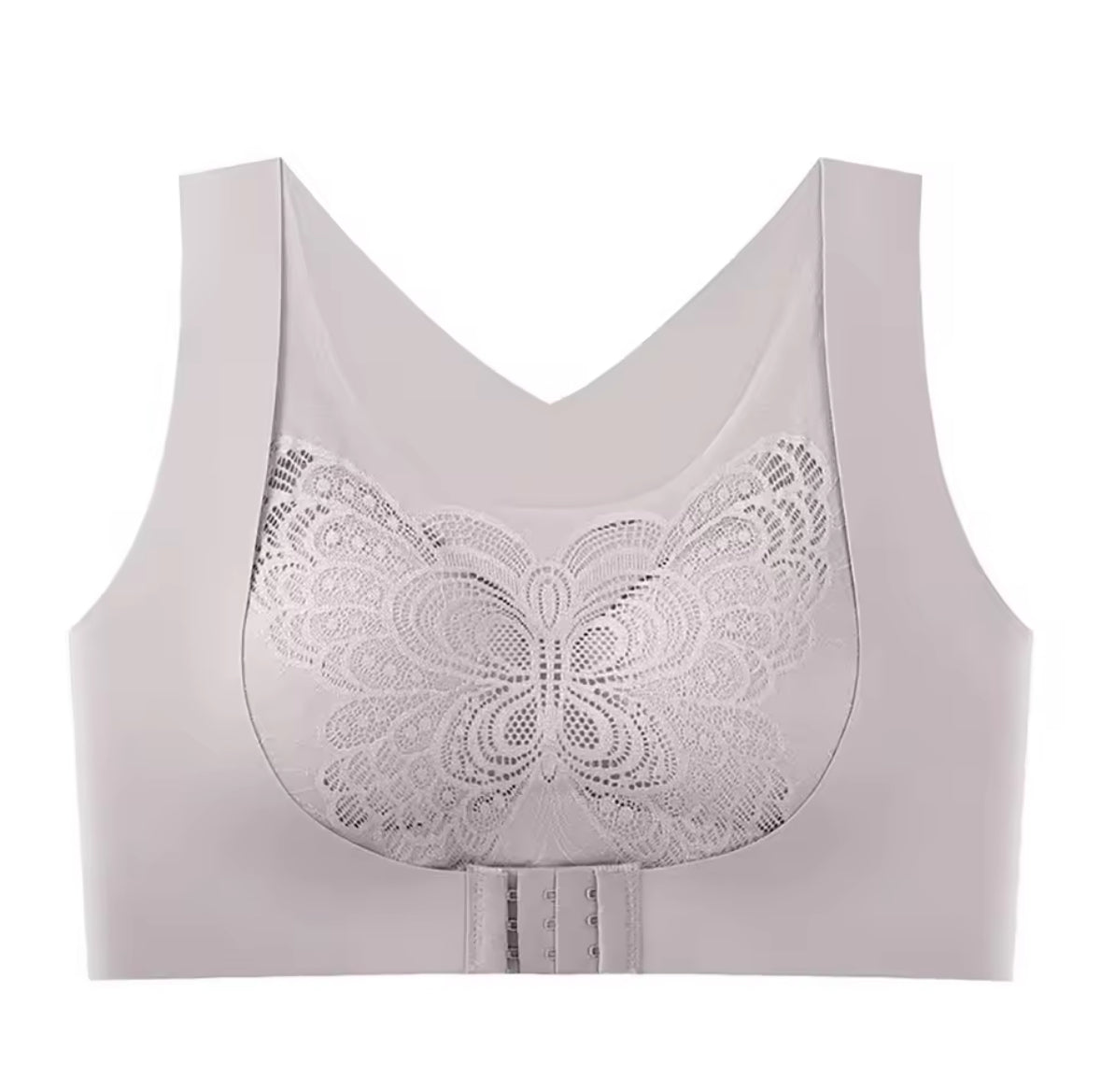 Women’s Seamless No Wire Push-Up Bra with Front Closure & Back Support
