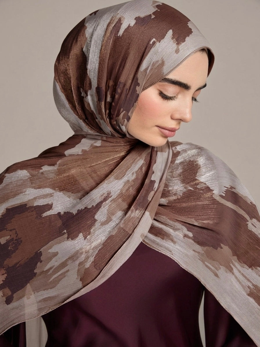 Printed Organza Silk - Soft Sheer Fancy  Hijab