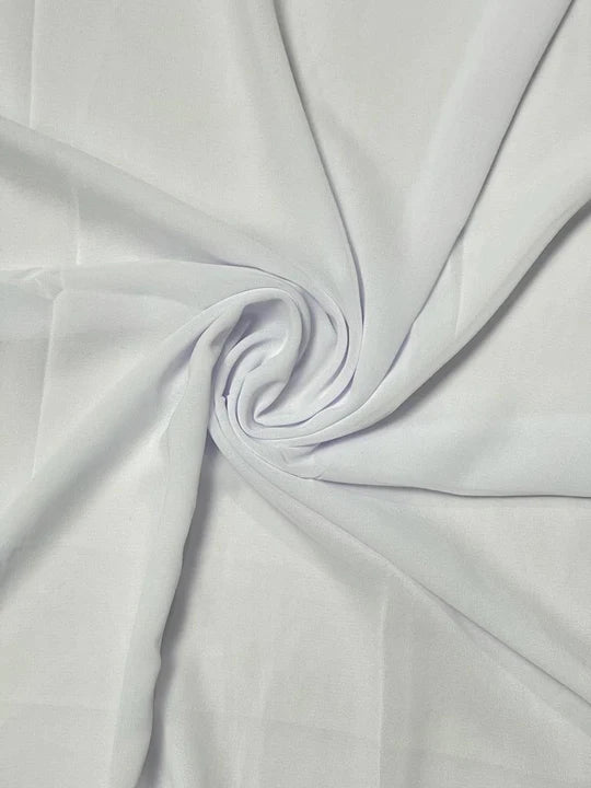 PREMIUM GEORGETTE - PURE WHITE - Cameo Hijabwears