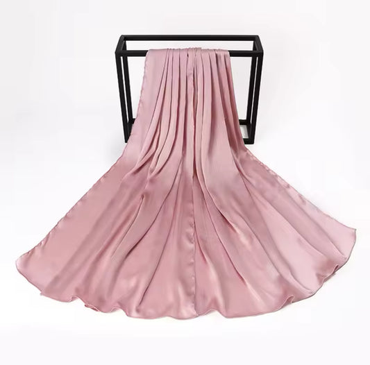 CRINKLE SILK - NUDE PINK