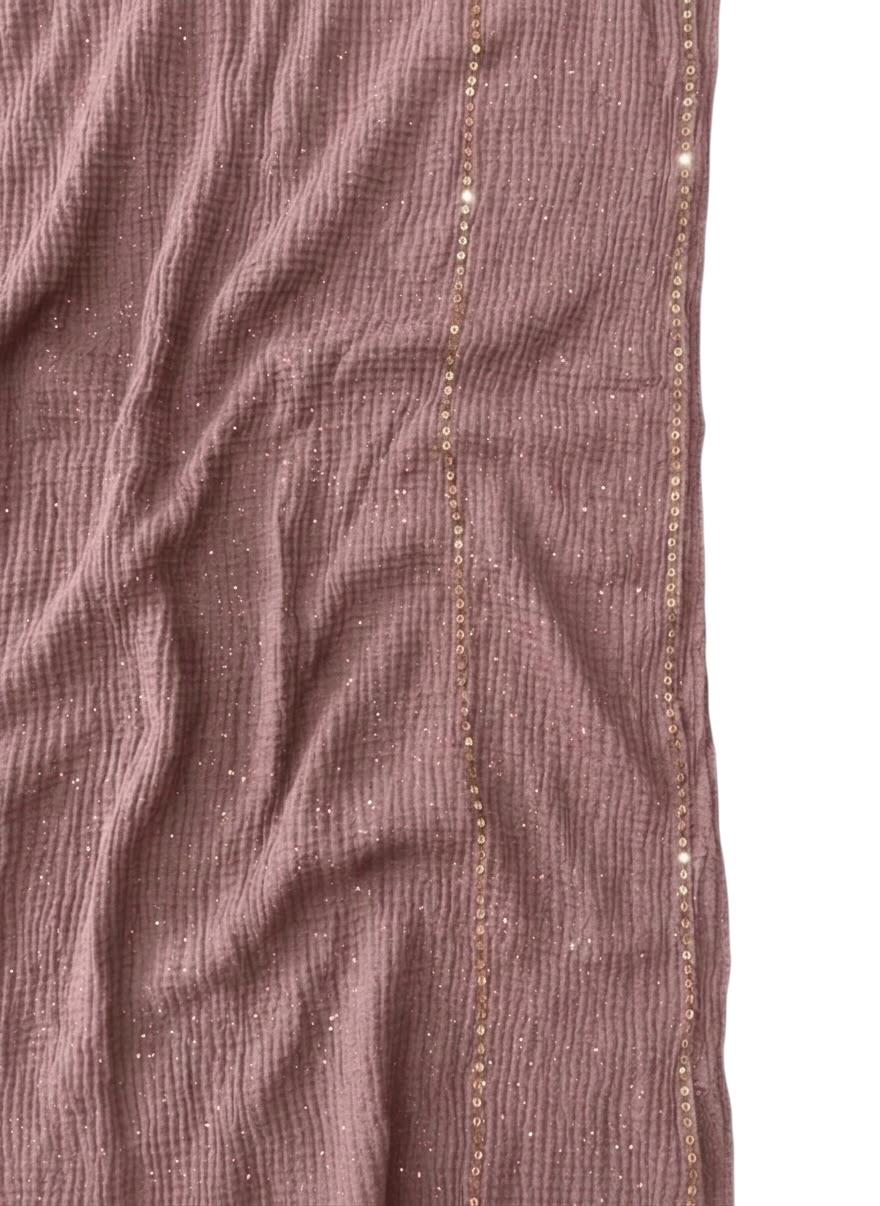 Sequin Crushed Lawn Hijab – XL Size ( Mauve)