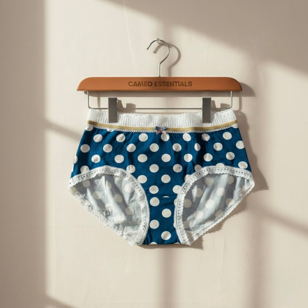Imported Cotton Polka Panty- Free Size
