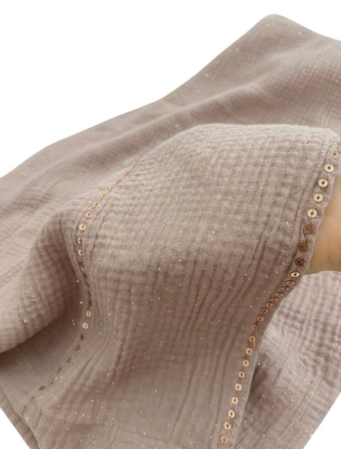 Sequin Crushed Lawn Hijab – XL Size ( Lilac Grey )