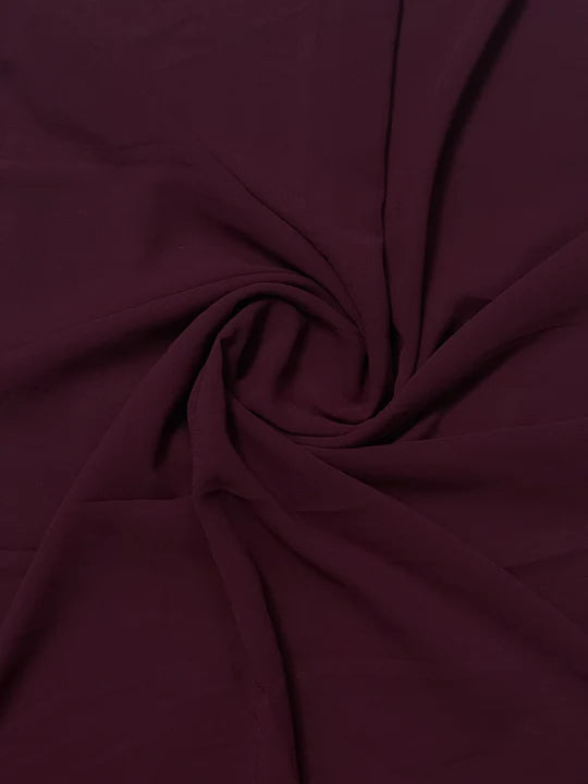 PREMIUM GEORGETTE - BURGUNDY - Cameo Hijabwears