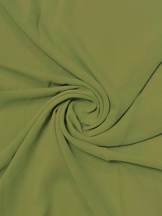 PREMIUM GEORGETTE - PARROT GREEN - Cameo Hijabwears