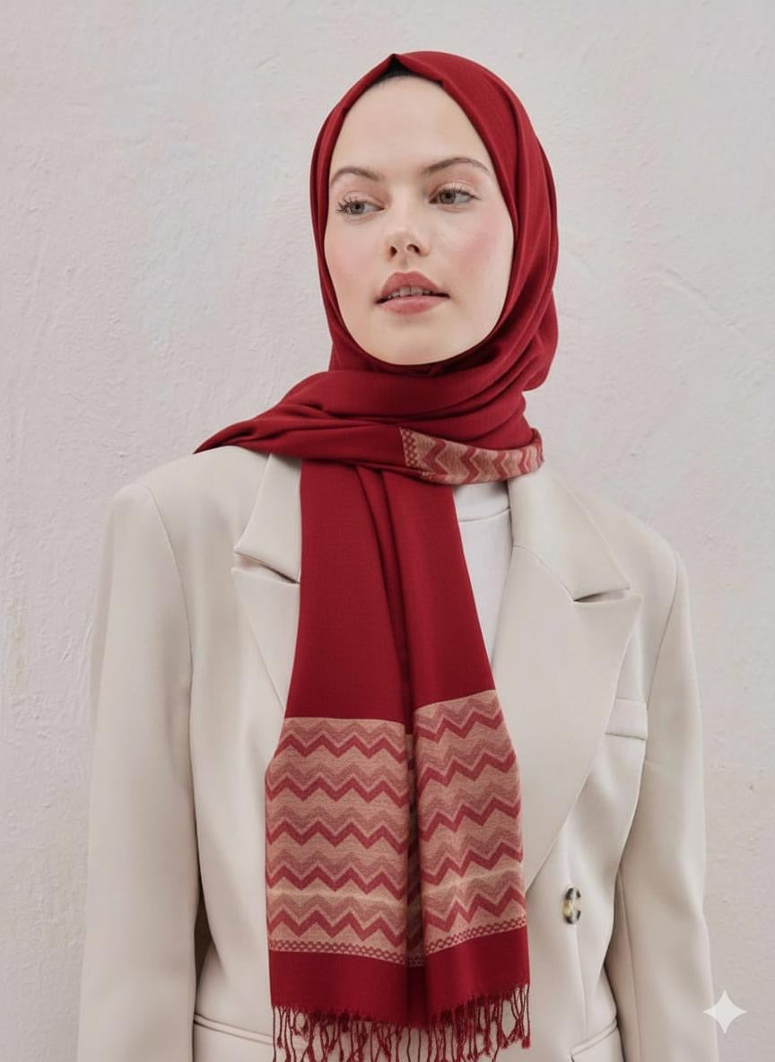 Printed Pashmina Hijab - Cameo Hijabwears