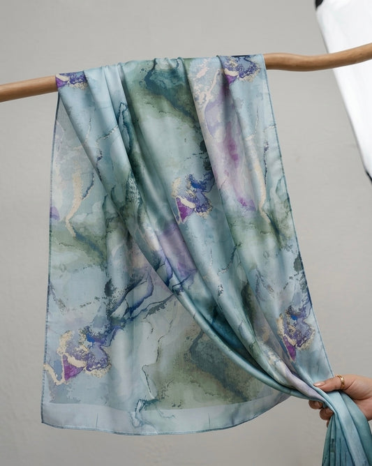 Printed Organza Silk  - Soft Sheer Fancy Hijab