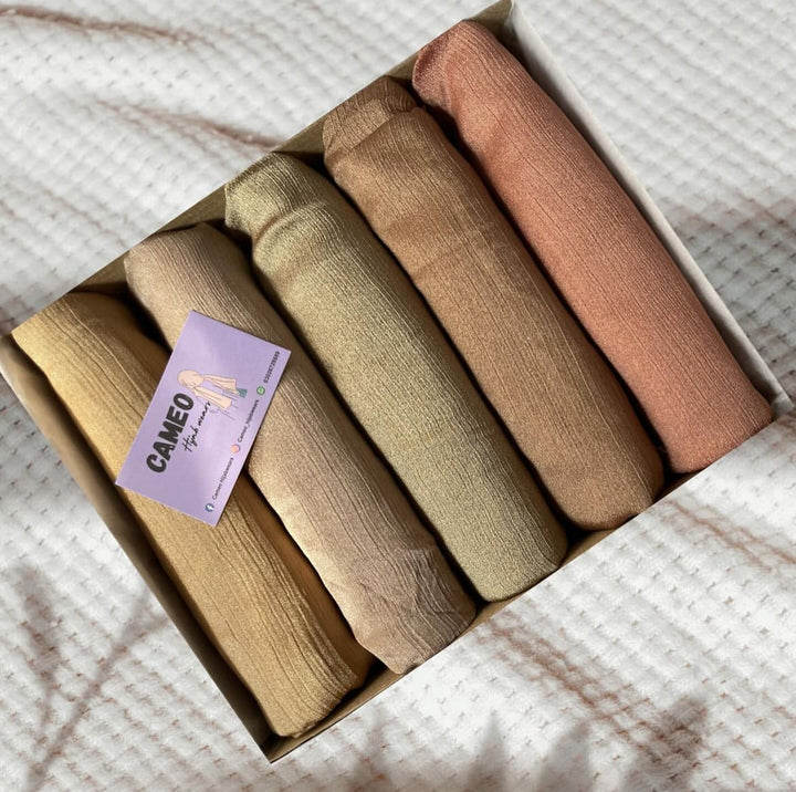 Crinkle Silk ( pack of 5 ) - Cameo Hijabwears