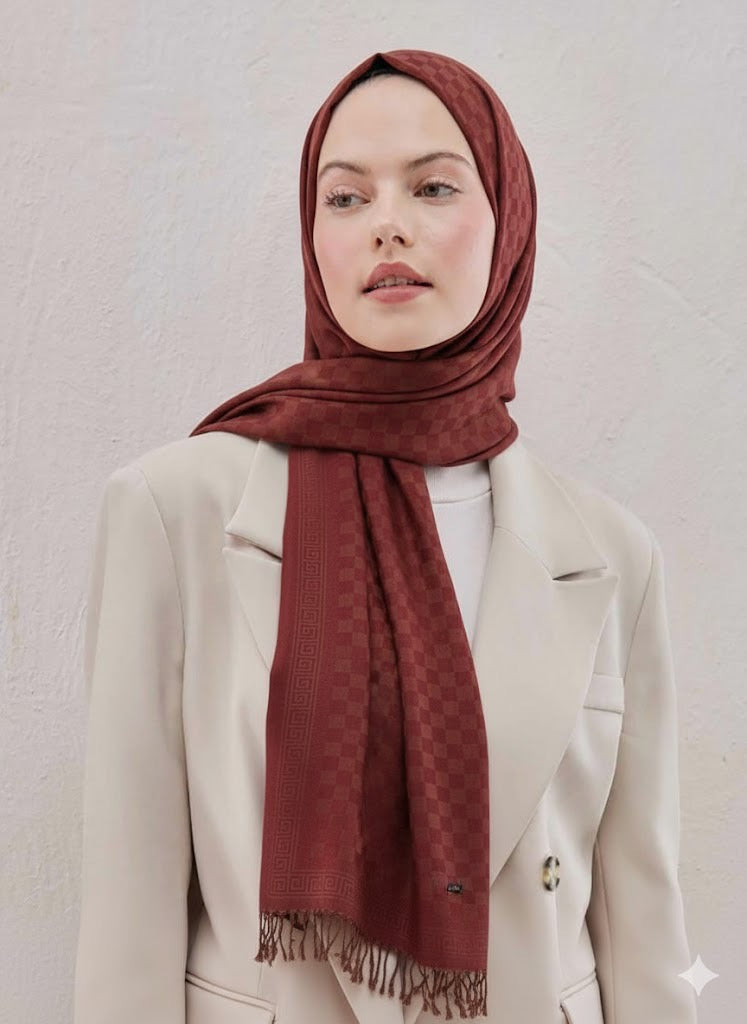 Printed Pashmina Hijab - Cameo Hijabwears
