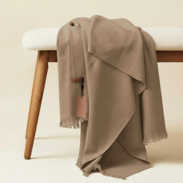 Allure Cashmere Wool Hijab - Beige
