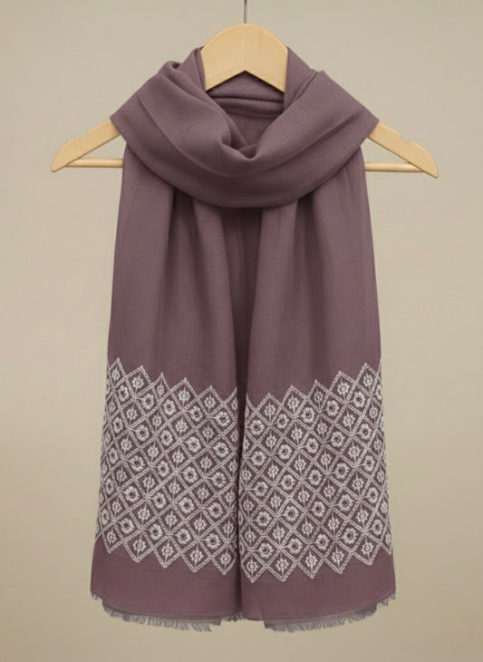 Diamond Embroidery - Mauve - Cameo Hijabwears