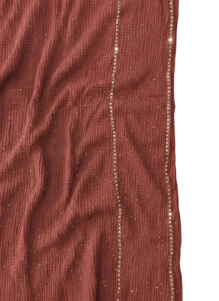 Sequin Crushed Lawn Hijab – XL Size ( Grape )