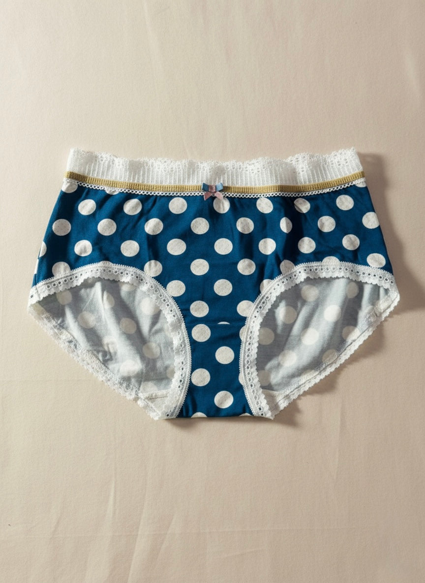 Imported Cotton Polka Panty- Free Size