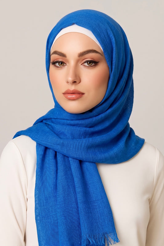 Turkish Lawn Hijab Royal Blue