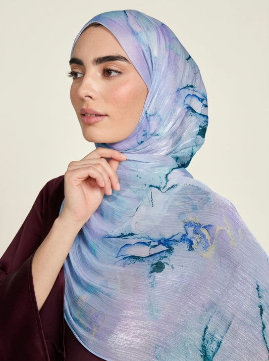 Printed Organza Silk  - Soft Sheer Fancy Hijab