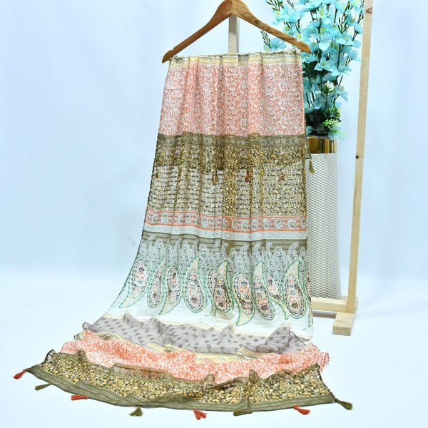 Tassels Lawn Hijab- Floral