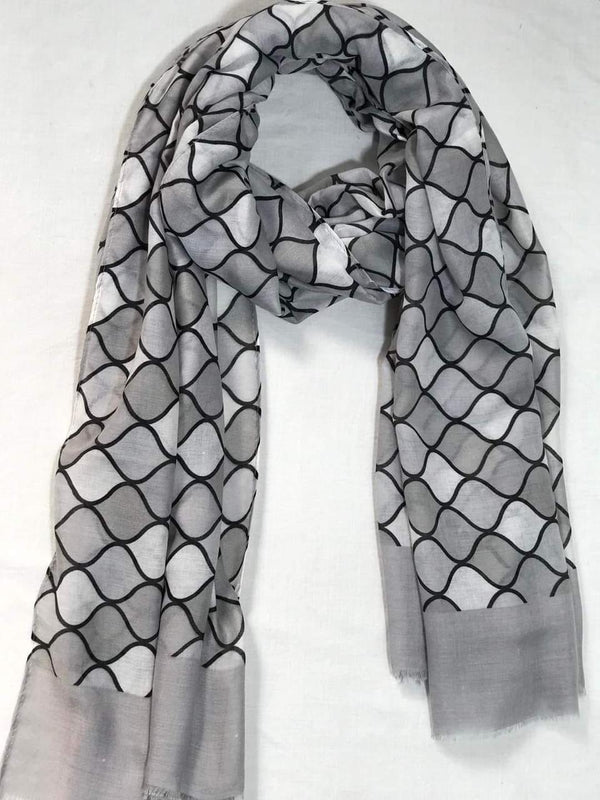 Printed Lawn Hijab- Crosscheck