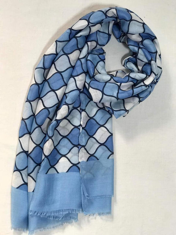 Printed Lawn Hijab- Crosscheck